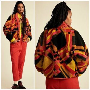 Free People Hit The Slopes Jacket Geometric Print Size large NWT